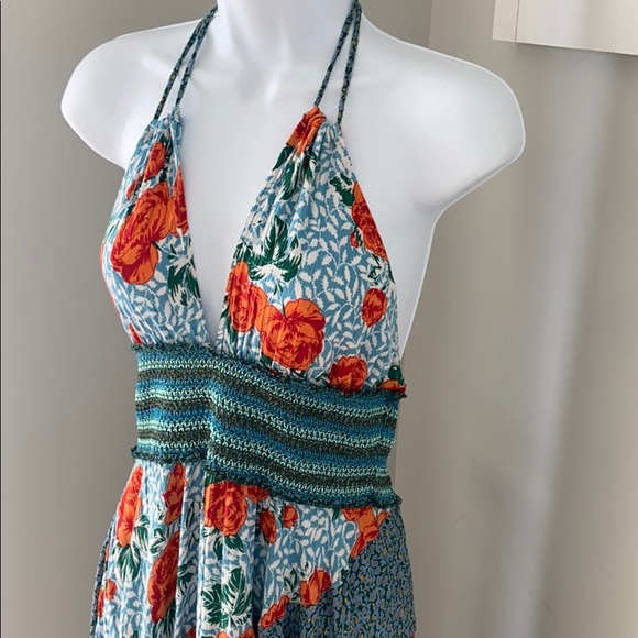 Free People Gabriela Halter Dress V-Neck Hem Dress - Picture 6 of 10